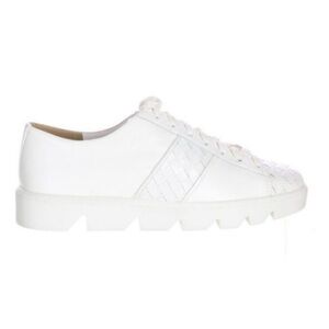 Bernardo Womens Dakota Woven White Leather Sneaker Size 9